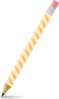 Pastel Striped Pencil Clip Art